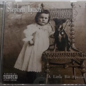 CD Cover with a child and a dog on a chair.
