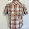 Calvin Kline Jeans: Rust/Grey/White Short Sleeve Western Shirt