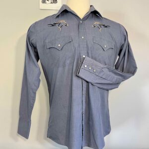 Ely Cattleman: Unique Embroidered Mustang Western Snap Shirt
