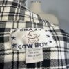 Crazy Cowboy: Heavy Flannel Black and White Western Snap Shirt