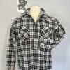 Crazy Cowboy: Heavy Flannel Black and White Western Snap Shirt