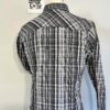 Wrangler: Black and White Flannel Snap Button Long Sleeve